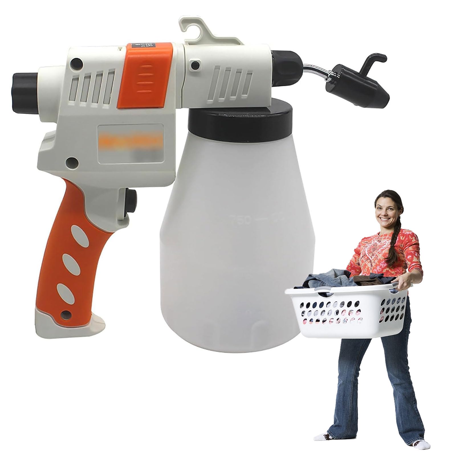 HLGKBY 65W Electric Spot Cleaning Gun, Textile Cleaning Spray Gun Textile Spot Blaster with 1-2ml/s Jet Flow, Adjustable Pressure Spray Nozzle, for Screen Printers/Cleaning Crystals and Rocks