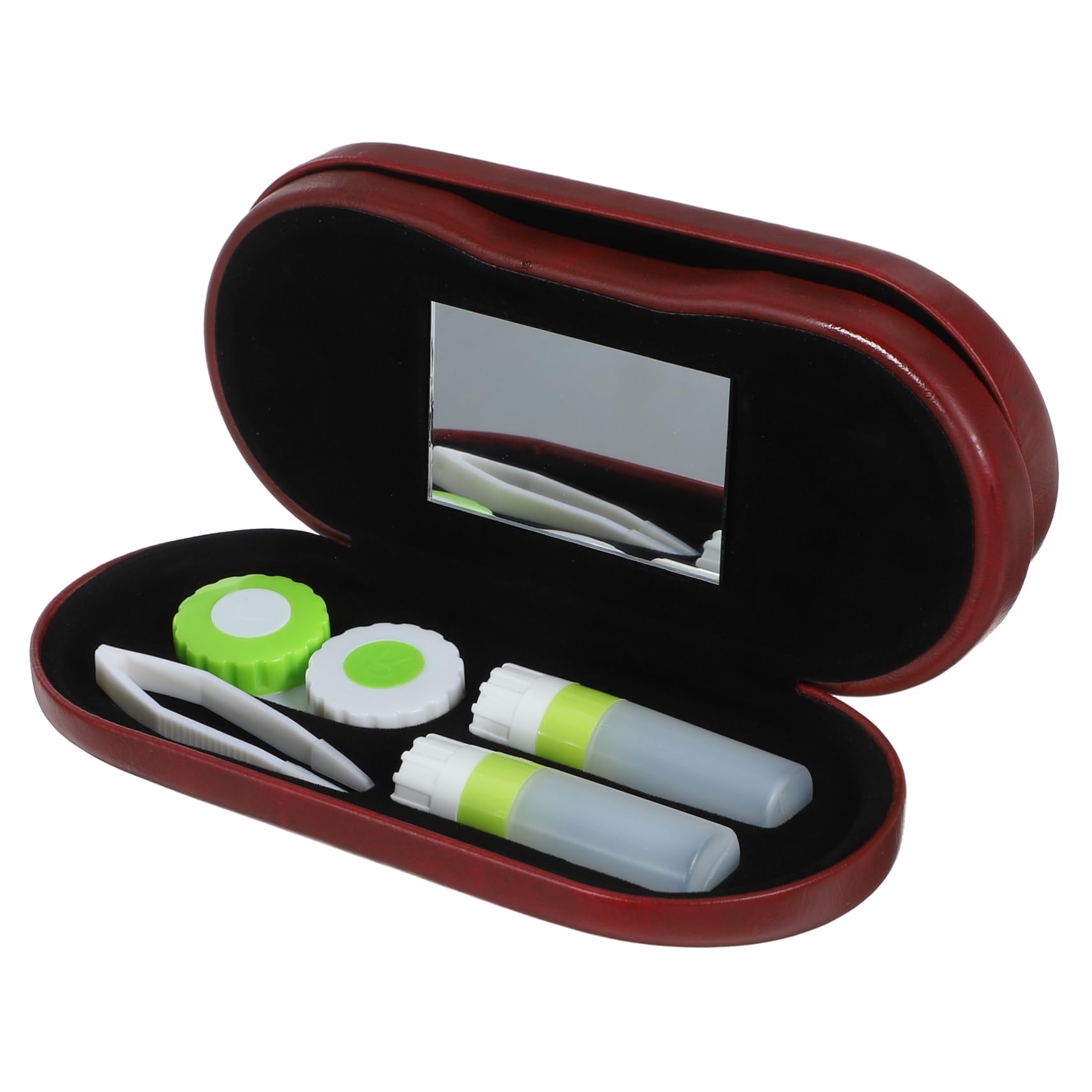 VALICLUD Brillenetui Brillenbehälter Brillentrage-Organizer Fall Gläser Aufbewahrungsbox für Brillen Bequemer Gehäuse mit Brillen Etui für Brillen Brillenhalter Pu rot