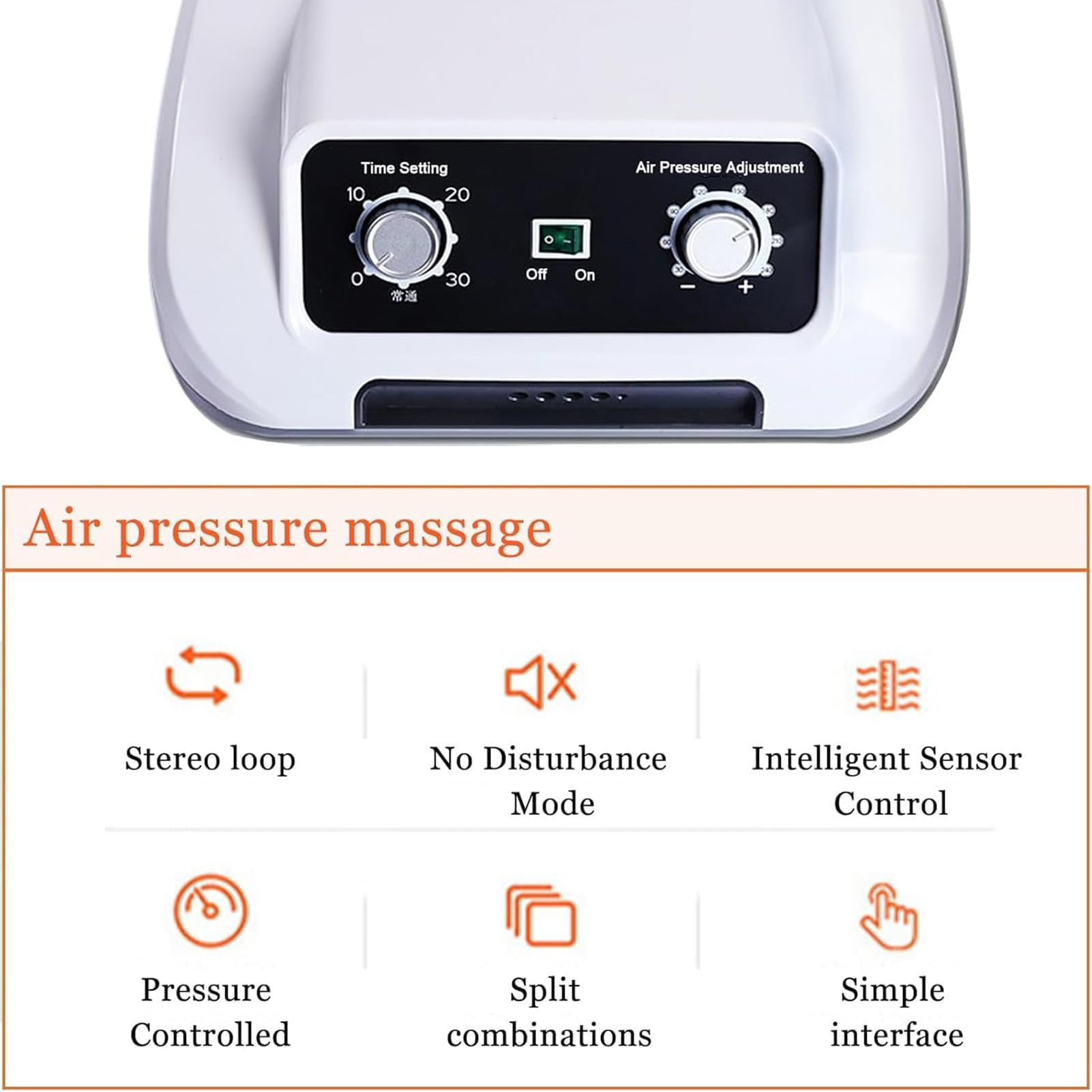 Botas De Presoterapia, Máquina Presoterapia Cuerpo Completo, 6 Cámaras De Aire, Presión Regulable 0-240 mmHg, Tiempo 0-30 Min, Drenaje Linfático, Reduce Retención De Líquidos