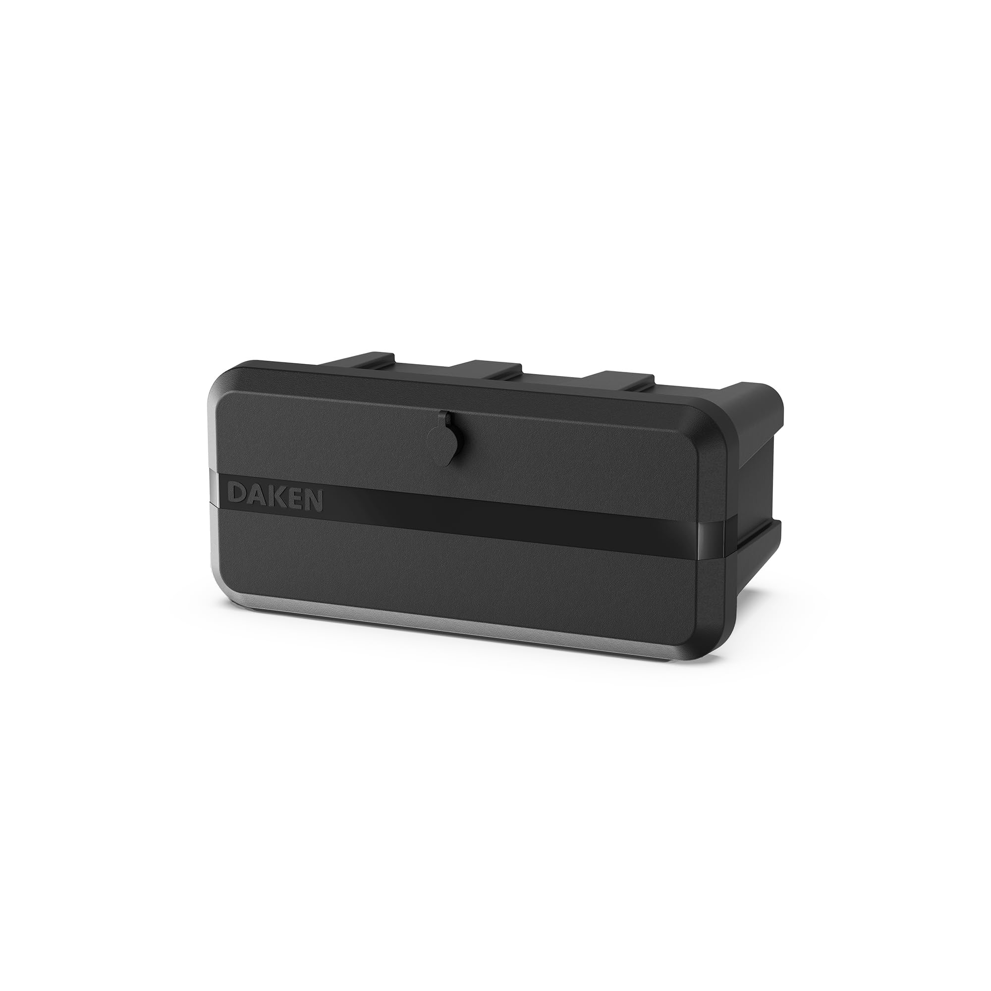 DAKEN Blackit Lite Caisse à outils en plastique avec serrure, pour chariots et remorques légères, installation sous plancher ou en coffre, 550 x 255 x 310 mm, 20 l (noir, standard)