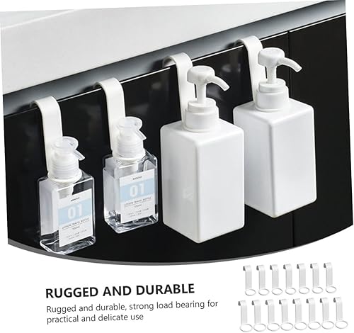 Miniatura 5 de Cabilock 48 ganchos para botellas, estante decorativo para colgar en la pared, estante de pared, cesta colgante de ducha, soporte de jabón de pared,