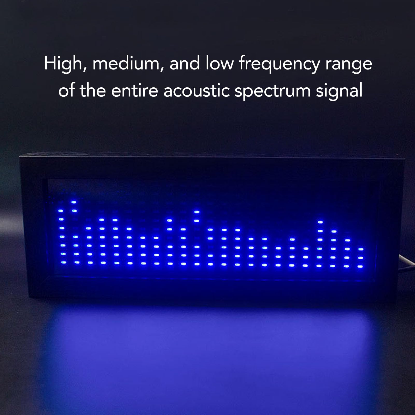 Spettro Musicale Ritmo Luce Controllo Dinamico del Suono per Musicisti Audiofili Ingresso Cablato Regolabile 11,9x1,4x4,6 Pollici (Blu)