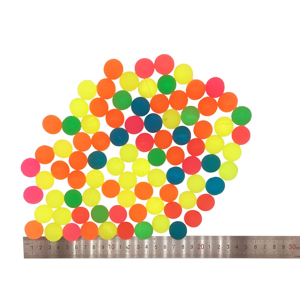 Paquete de 100 bolas rebotantes, colores surtidos, bolas de rebote de color sólido para jugar y premiar a los niños 3