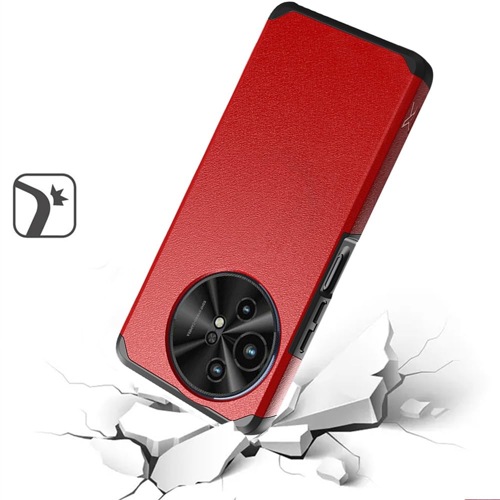 ExtremeCases for TCL 50 XL 5G Shockproof Hybrid Cover Phone Case + Extreme Band + Stylus Pen + Pry Tool (Red)