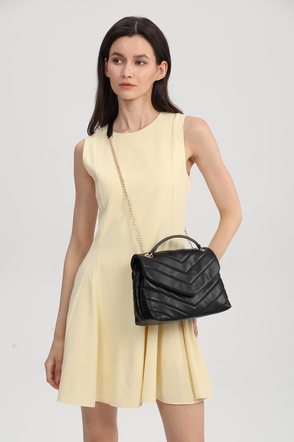 Crossbody Bags for Women, Commuter Soft Handbags and purses for Office, Trendy Shoulder bags with Flap - Image 3