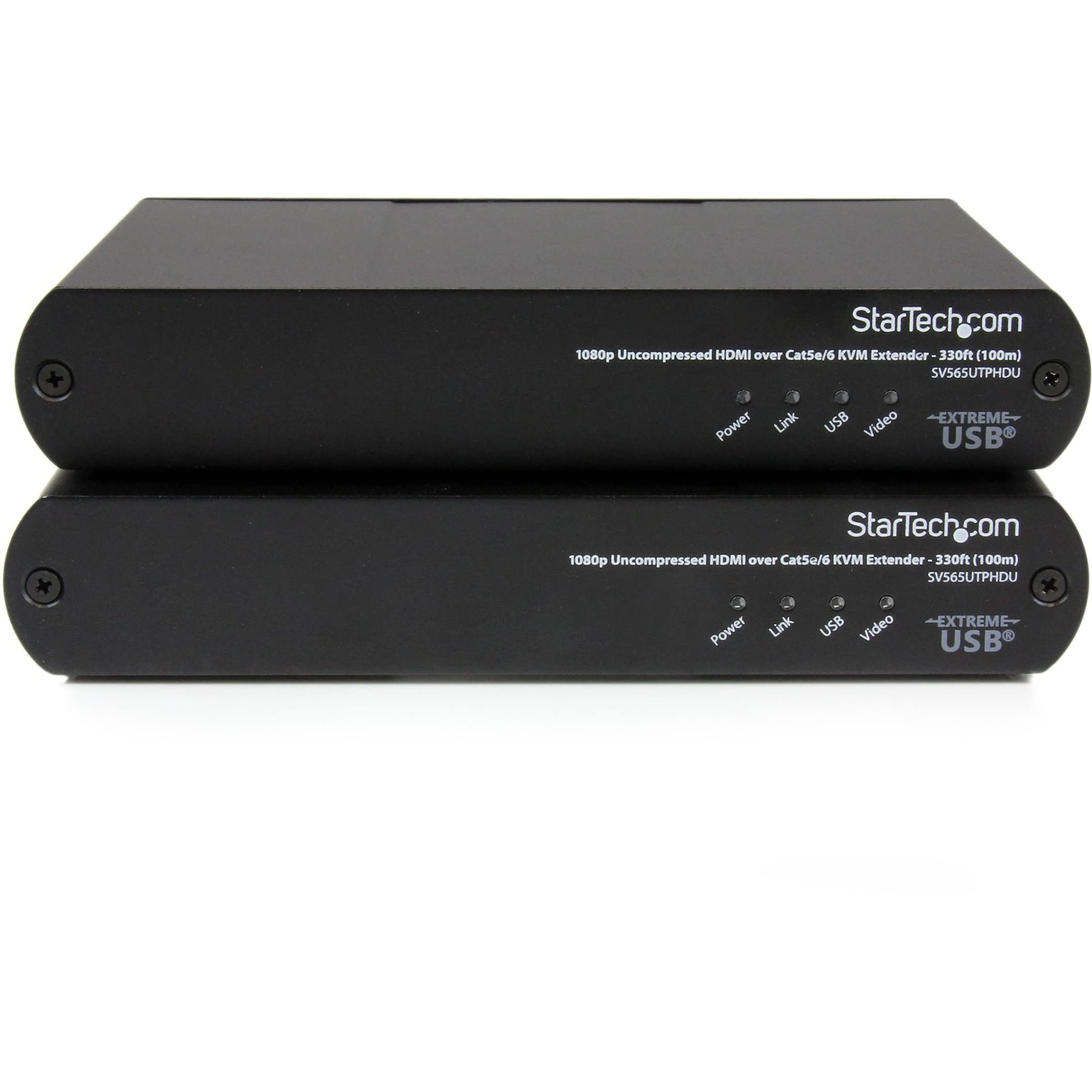 StarTech Extensor KVM HDMI USB por Cat5e/6, Vídeo 1080p Sin Comprimir, 100m | Independiente del sistema operativo sin controladores, Tres puertos USB 2.0 hasta 30 Mbps