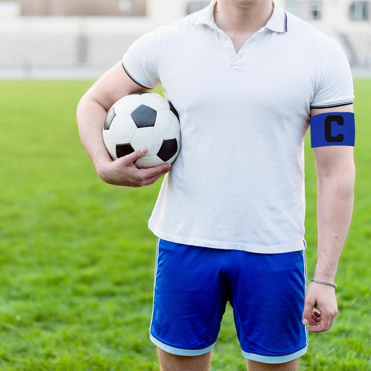 Zyren 4 Pezzi Fascia da Capitano Calcio, Regolabile Fascia Capitano Calcio Bambino, Elastico Fasce per Capitano da Calcio, Multicolore Fasce da Capitano per Bambini Adulti Sport Calcio e Rugby