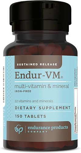 ENDUR-VM - Sin hierro - Multivitamina diaria de liberación sostenida - Vitamina A, vitamina C, vitamina D, vitamina E, vitamina B12 - Zinc para