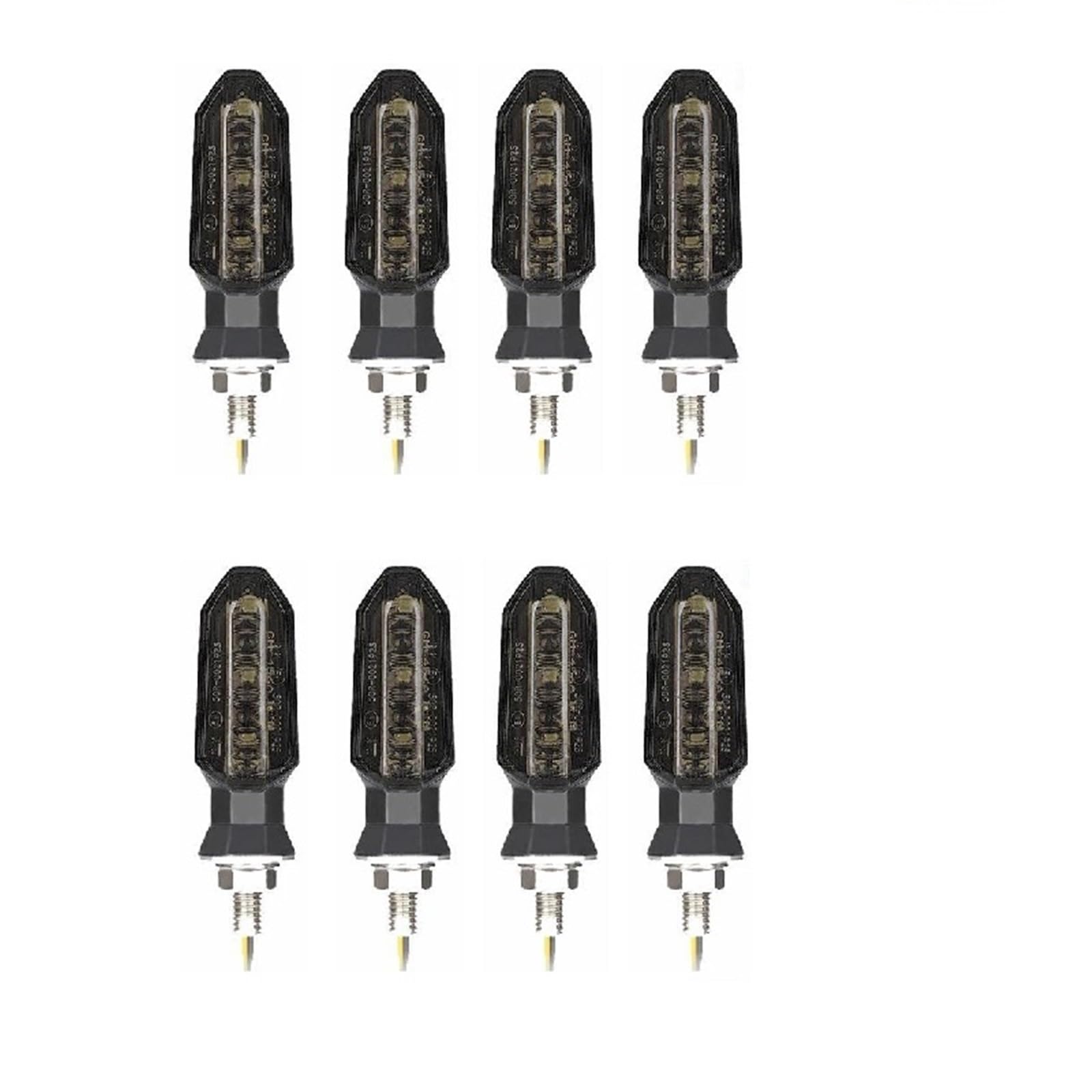 Intermitentes Moto EspañolLuces Intermitentes para Motocicleta, 12 V, 8 Mm, para H&Onda CBR500R, CB500F, CB190R, CB650F, CBR650F, CB400, CB400SF Impermeables(Fumar,8 Piezas)
