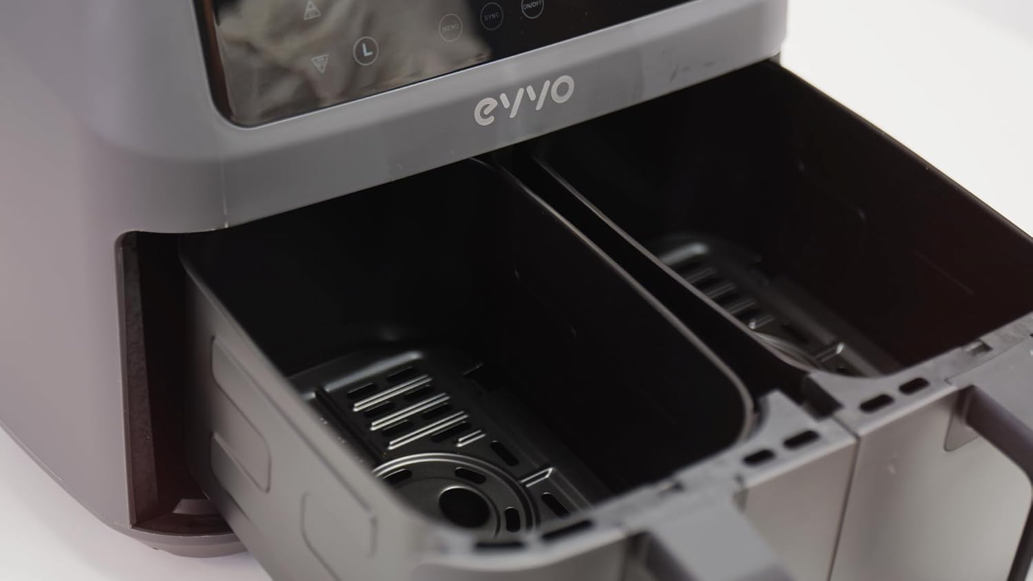 Empty air fryer baskets