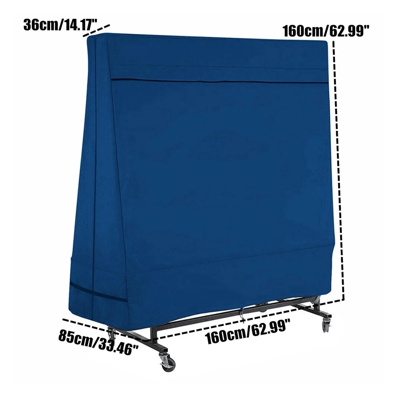 Copertura per tavolo da ping pong Copertura antipolvere for tavolo da ping pong, impermeabile, antipioggia, for esterni, con cerniera