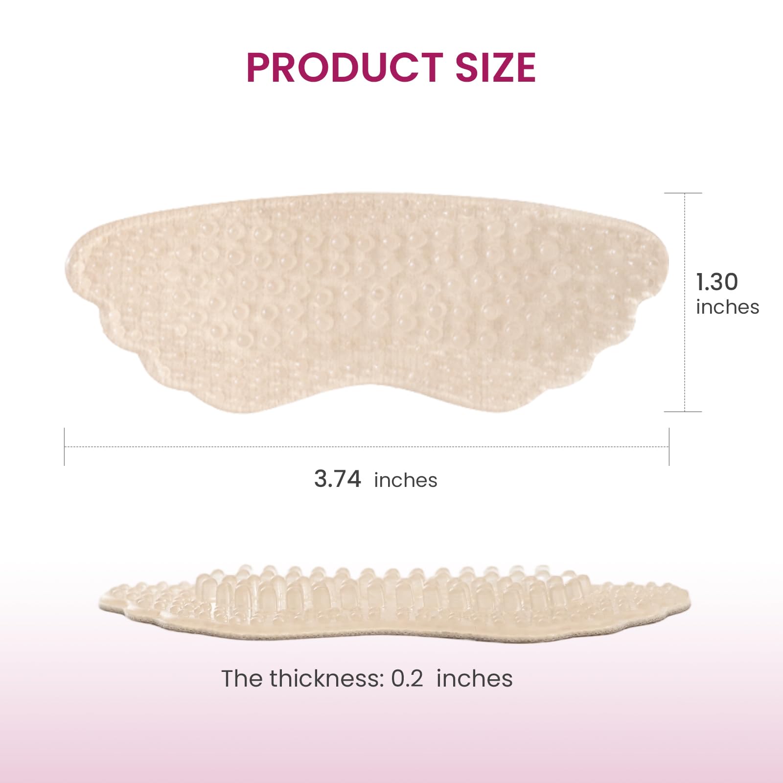 Gel taloneras para zapatos protector talon - Bukihome 3 pares protector talon zapatos suaves para prevenir ampollas, aliviar el dolor, mejorar el ajuste del calzado, cómodas y antideslizantes(Beige)