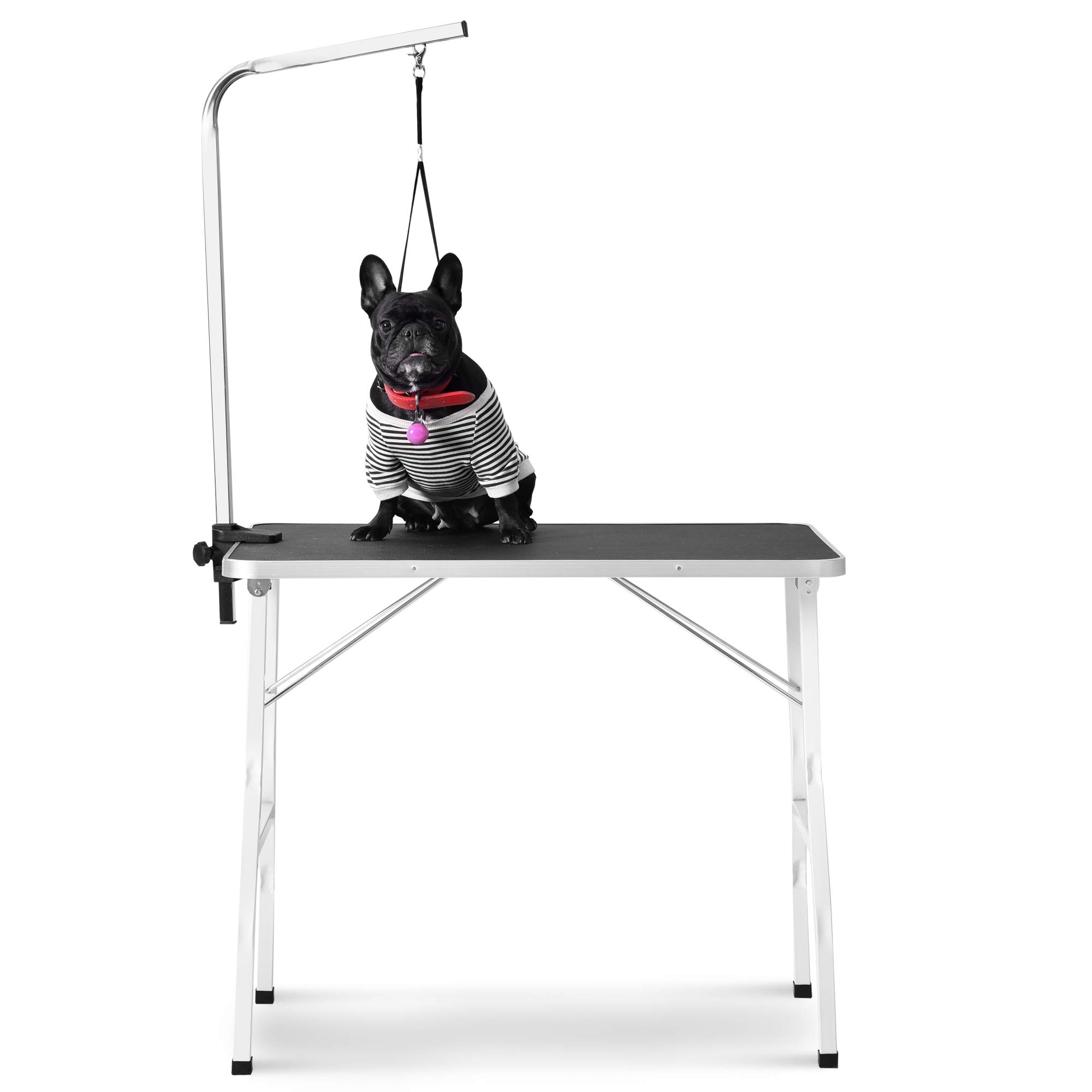Mesa de peluquería para perros, tocador para perros y gatos, mesa de aseo, accesorios de peluquería para perros, mesa de cuidado de mascotas, mesa de aseo para perros, con horca, mesa de aseo plegable