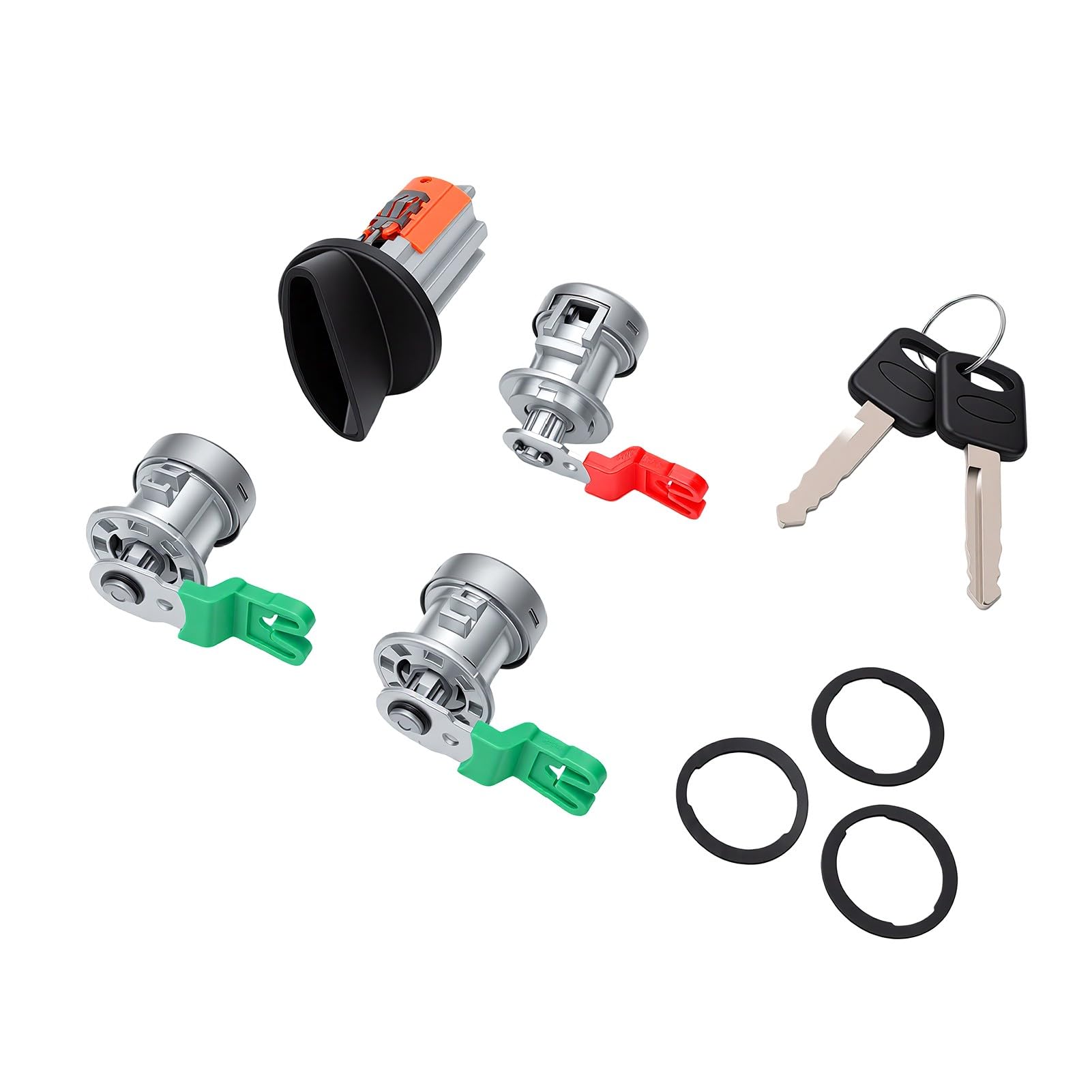 Ignition Switch Door Lock Cylinder Set, 2 Keys