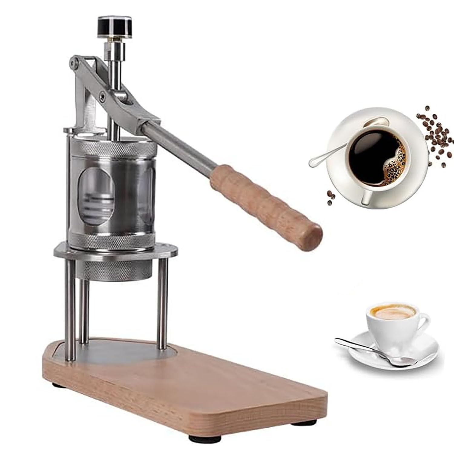 Machine à expresso manuelle avec manomètre réglable 1-15 bar