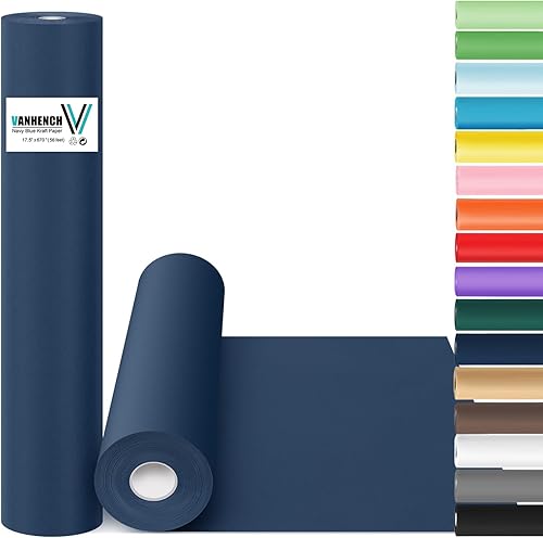 Vista 36 de Vanhench Rollo de Papel de Regalo Verde 17.5"×963" (80 1/4 PIES), Rollo de Papel Kraft Verde Artístico de Color Sólido para Manualidades, Papel