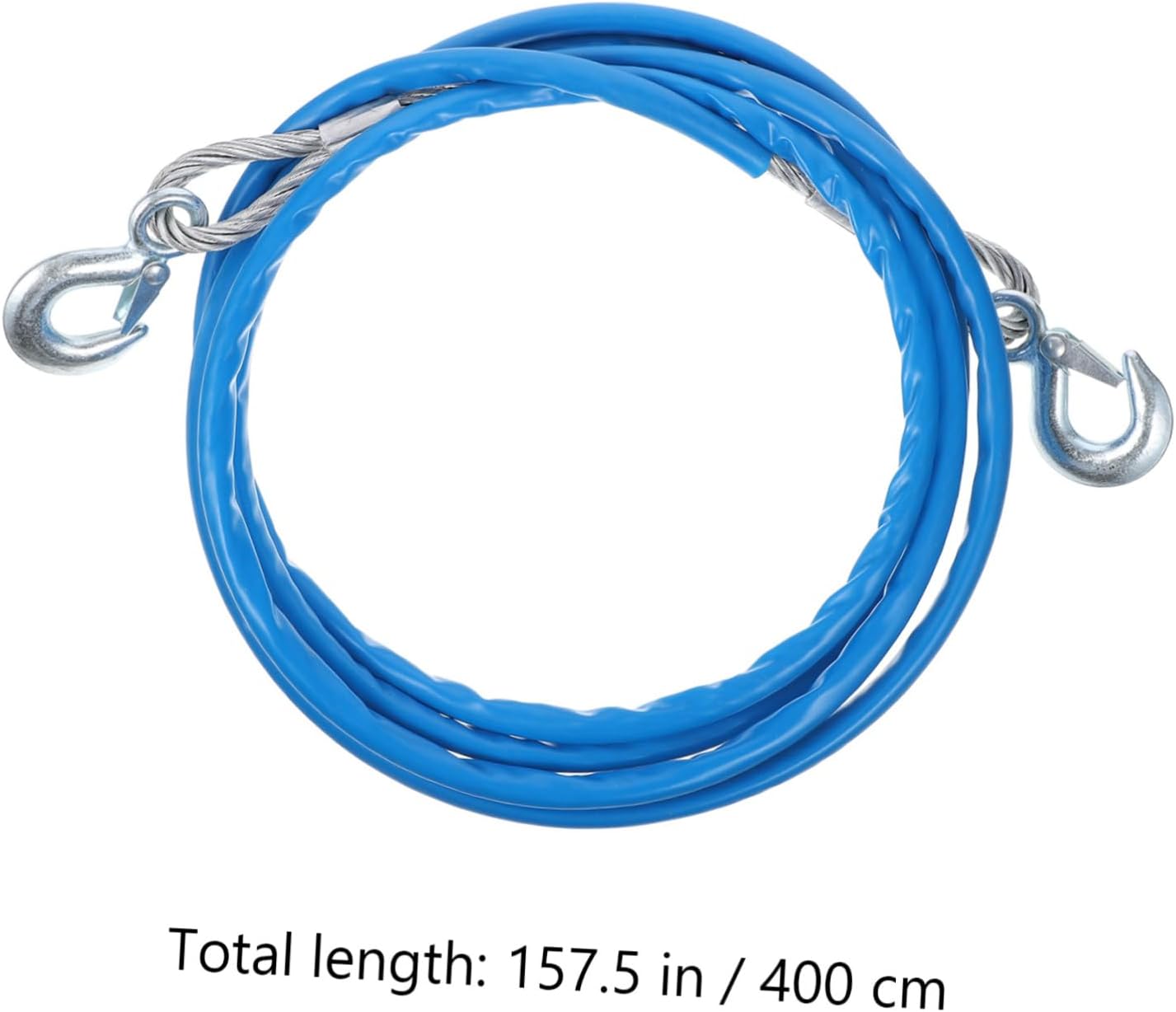 1PC Wire Car Trailer Hauling Rope with Hooks Tons Capacity Sturdy Winch Cable for Safe Towing and Emergency Use for Car and Trailer Applications