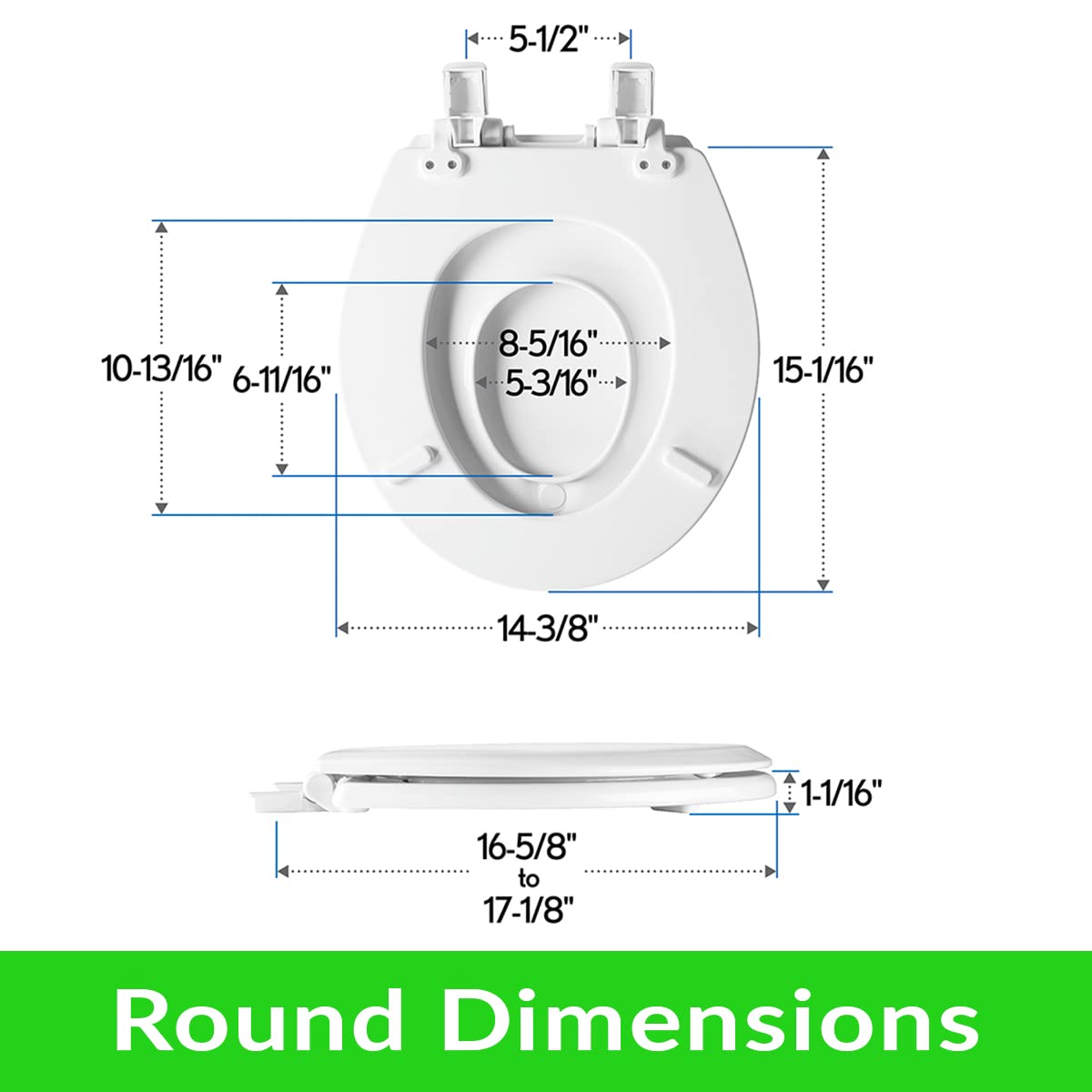 Next Step Potty-Training Toilet Seat, Round, White