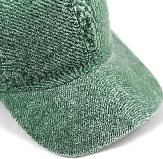 Image of kill off Plain Denim Cap Unisex Baseball Cap 100% Cotton Fits Men Women Washed Denim Adjustable Cap