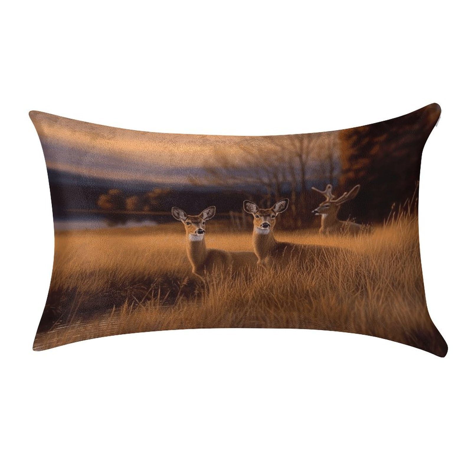 Fekiloot Style Nature Wild Animal Deers Pillow Covers Home Decor Pillow Cases
