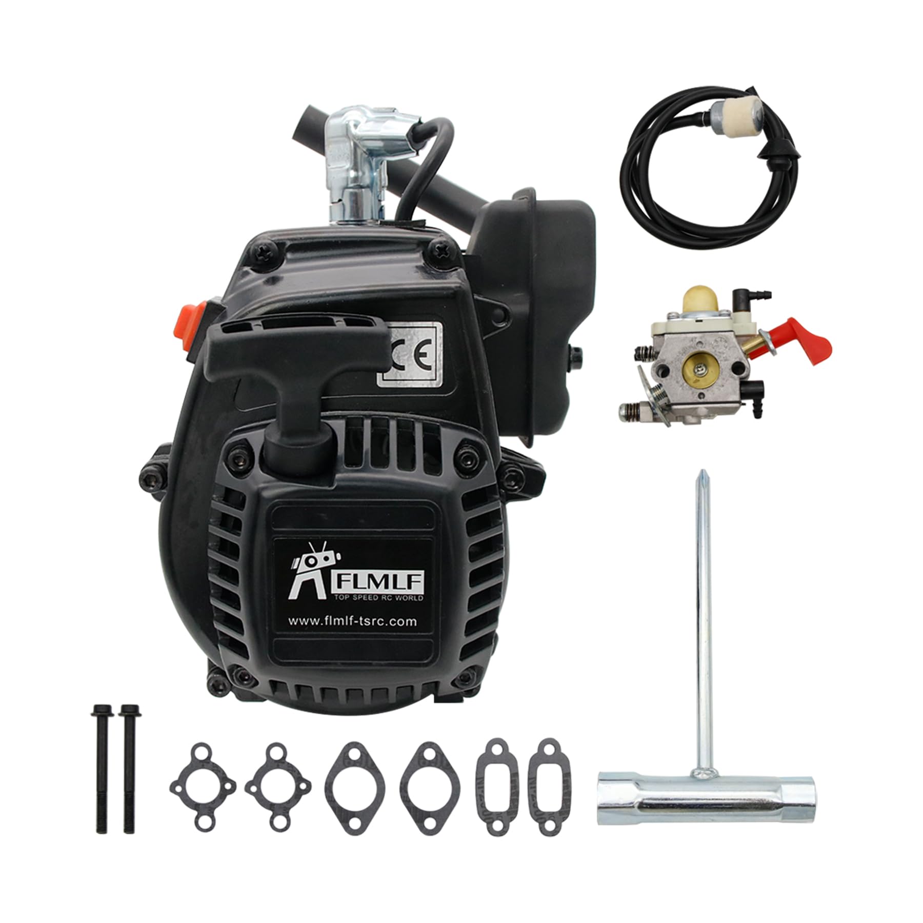 FLMLF 27CC 2-Stroke 4 Bolt Engine for 1/5 HPI ROVAN Baja 5B 5T 5SC Losi 5IVE T FG GoPed RedCat ChongYang Toy RC CAR Parts