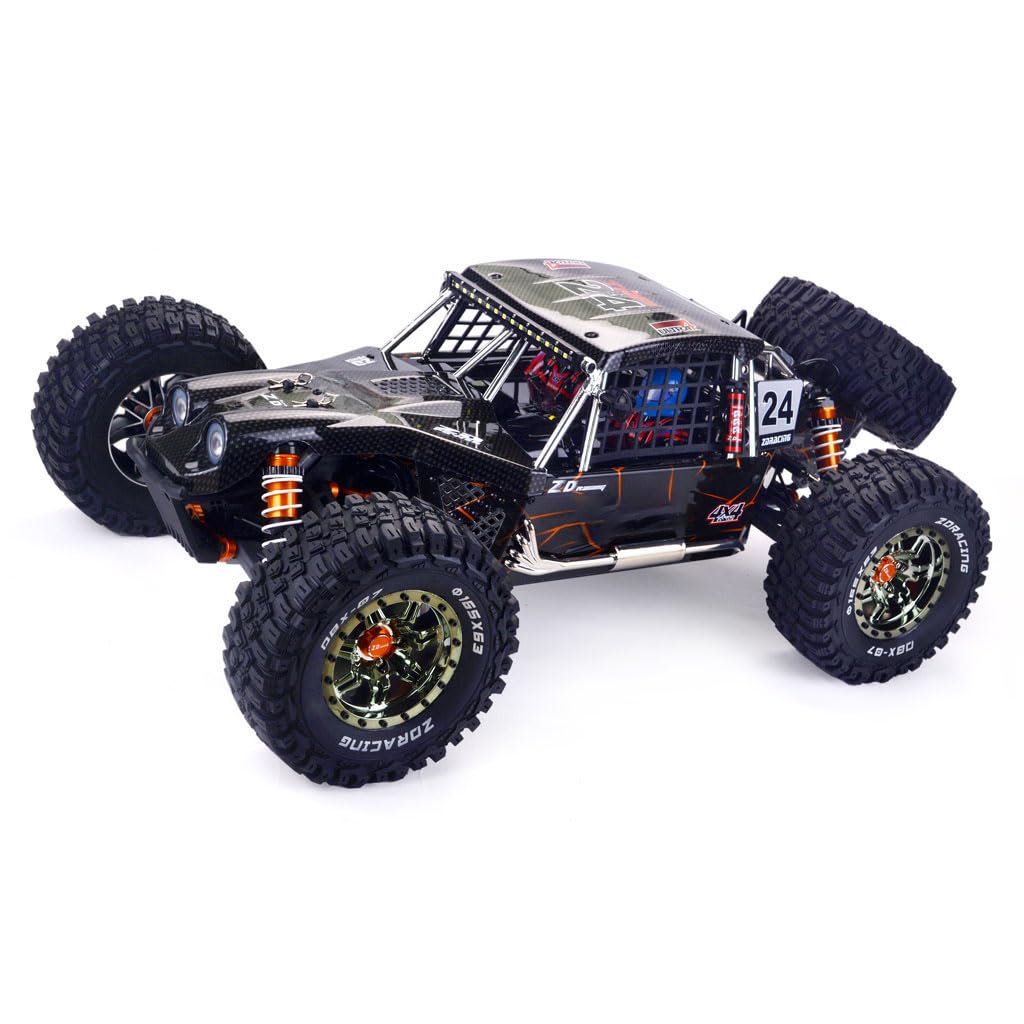 Racing 1/7 DBX07 4WD RC Buggy da Deserto, Telecomando Elettrico, Auto da Corsa Fuoristrada, 80KM/H Alta Velocità, Motore Brushless 4082, Barra Wheelie, Modello per Hobby, Grado per Adulti