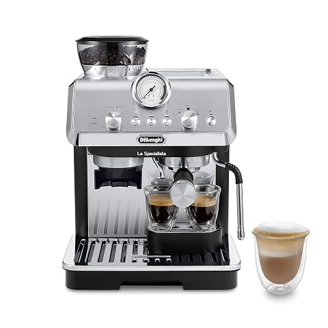 DeLonghi La Specialista Espresso Machine with Grinder Milk Frother 1450W Barista Kit - Bean to Cup Coffee Cappuccino