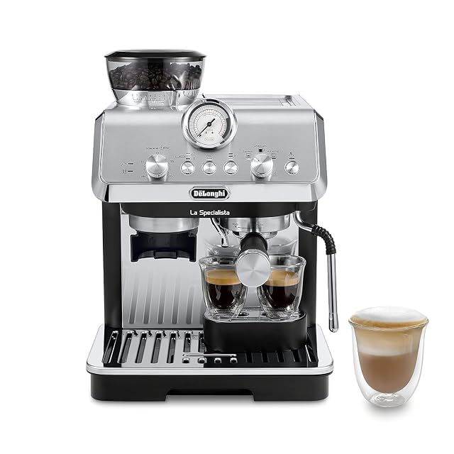 DeLonghi La Specialista Espresso Machine with Grinder Milk Frother 1450W Barista Kit - Bean to Cup Coffee Cappuccino