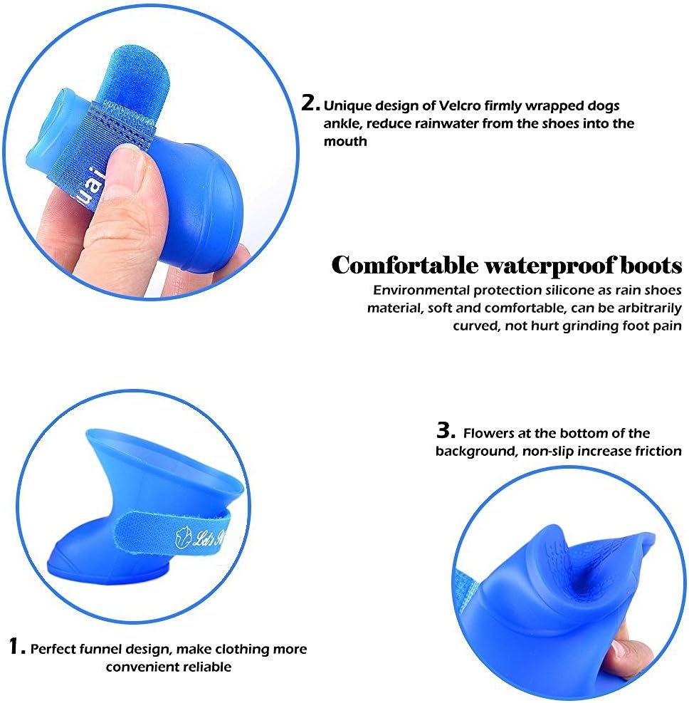 STAR-TOP Boots Pet Antiskid Shoes Skidproof,Elastic Protective Multi-Usage All-Terrain Rubberized Dog Shoes
