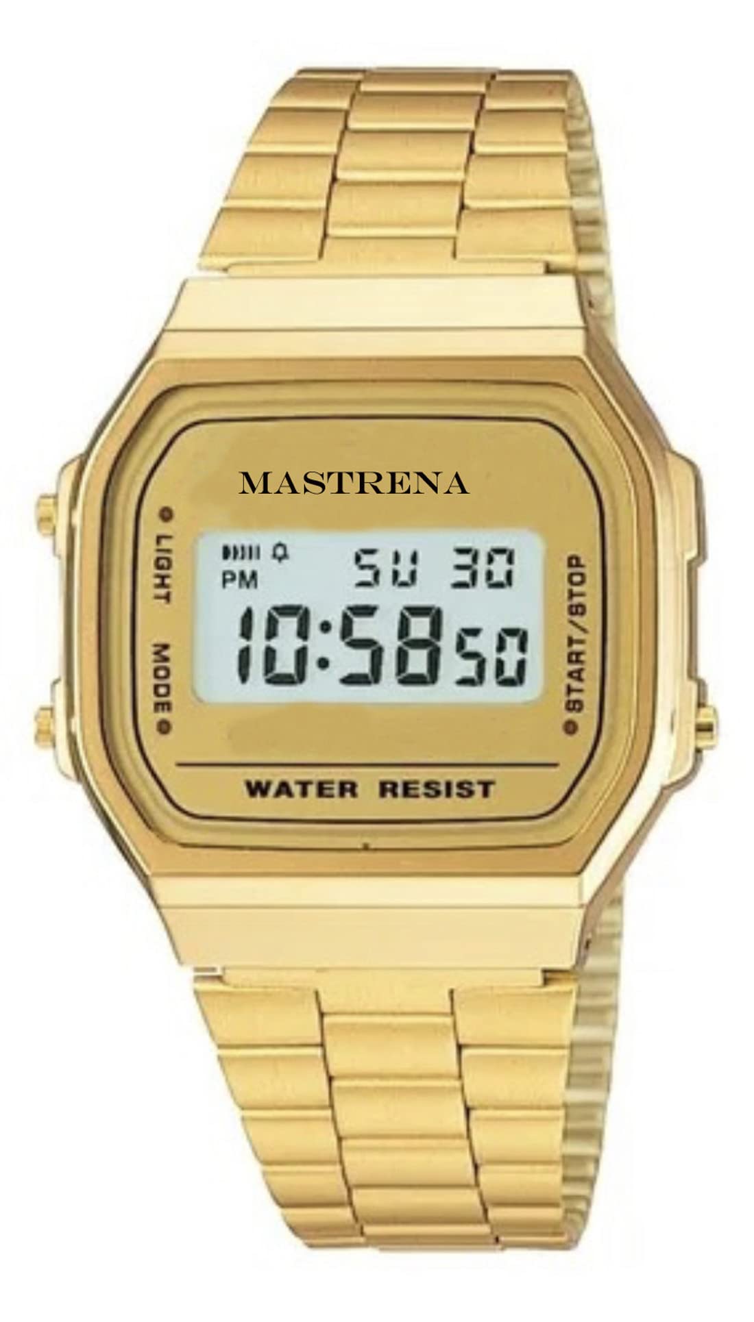 MASTRENA Digital Square Dial LED Unisex Stainless Steel Strap Watch for Men and Womens MSG2523 (B0BSQYQG9W) Amazon Price History, Amazon Price Tracker