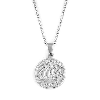 ネックレス・チョーカー BASSCLEF men chain necklace coin pendant Amazon.com: Baronyka Handmade Coin Pendant Necklace For Men
