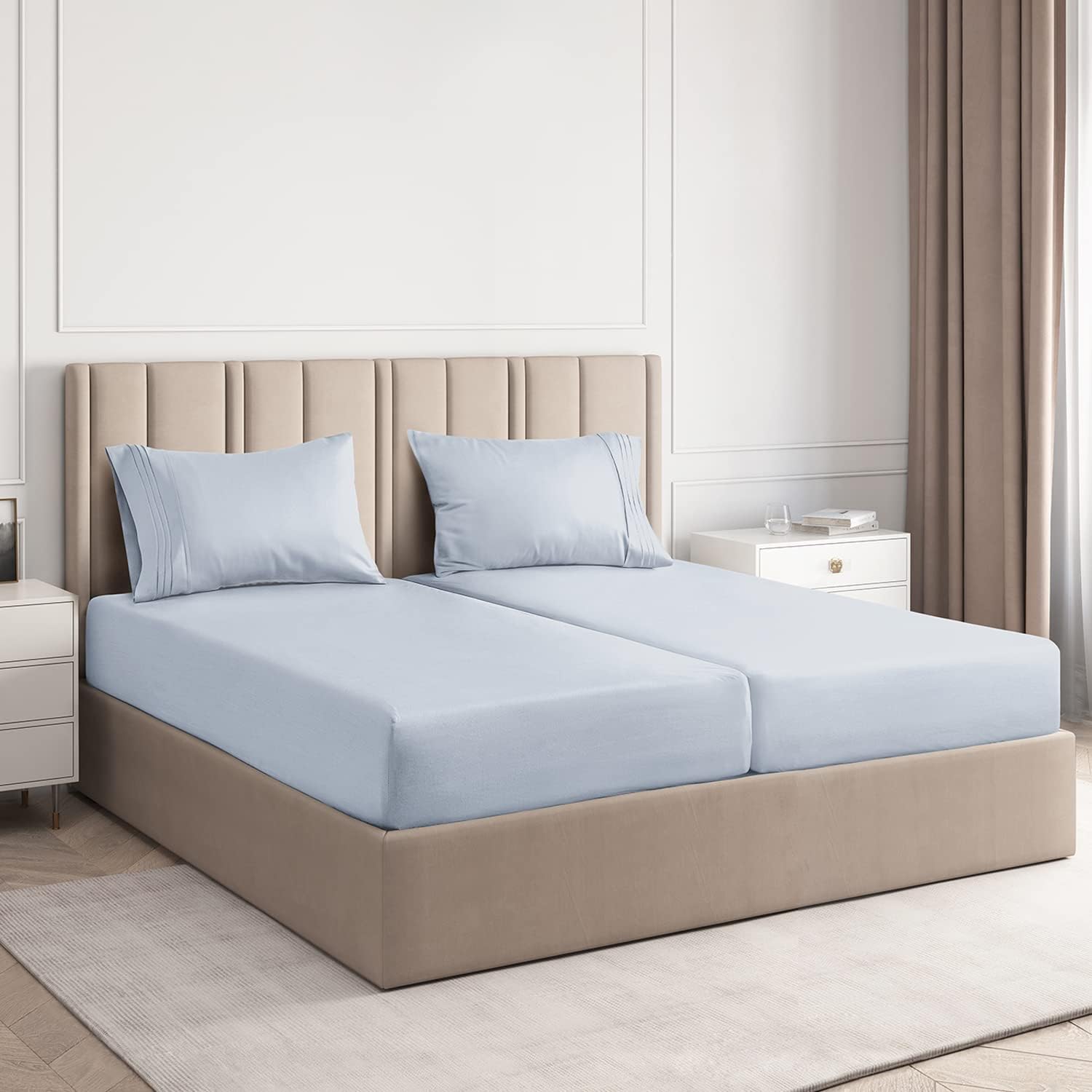 Split King Sheets for Adjustable Beds Split King