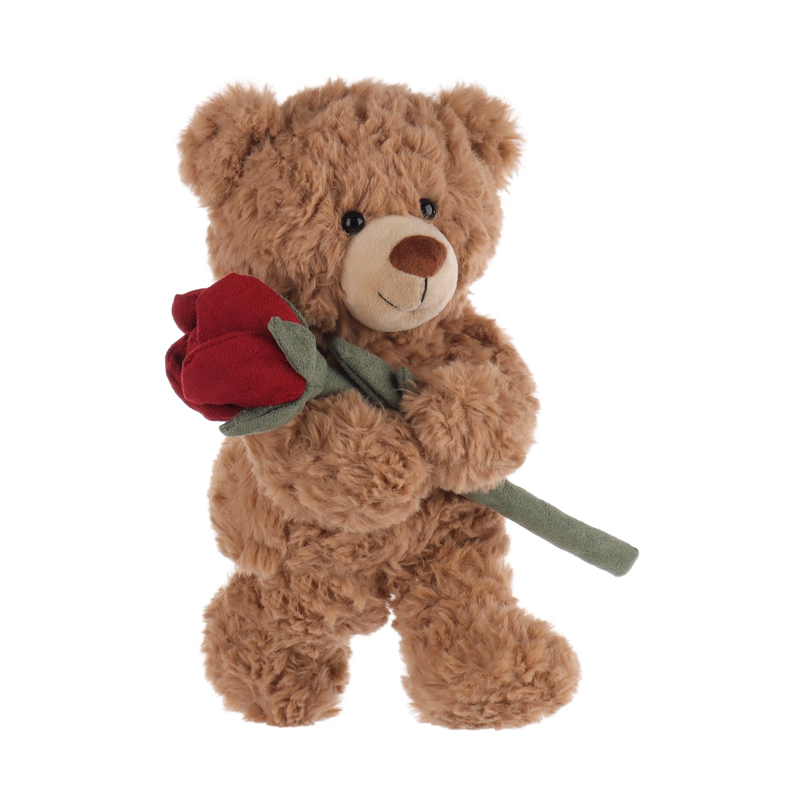 ぬいぐるみ Japan Teddy Bear Classy, red blond 26 Apricot Lamb Toys Plush Brown Flower Teddy Bear with Rose Stuffed