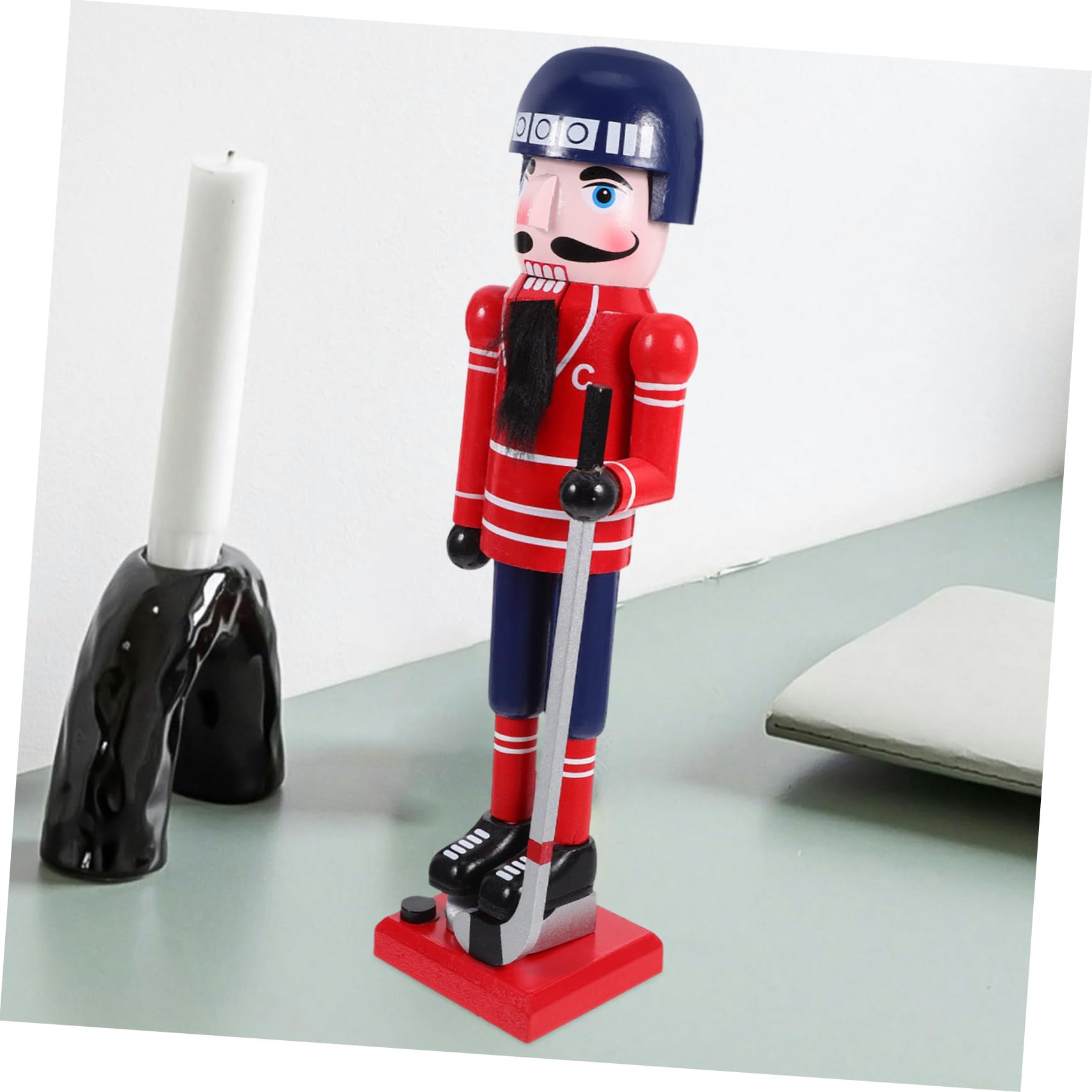 Figura Madera Decoración Mesa Navidad Temática Deporte para Adornos Festivos Hogar