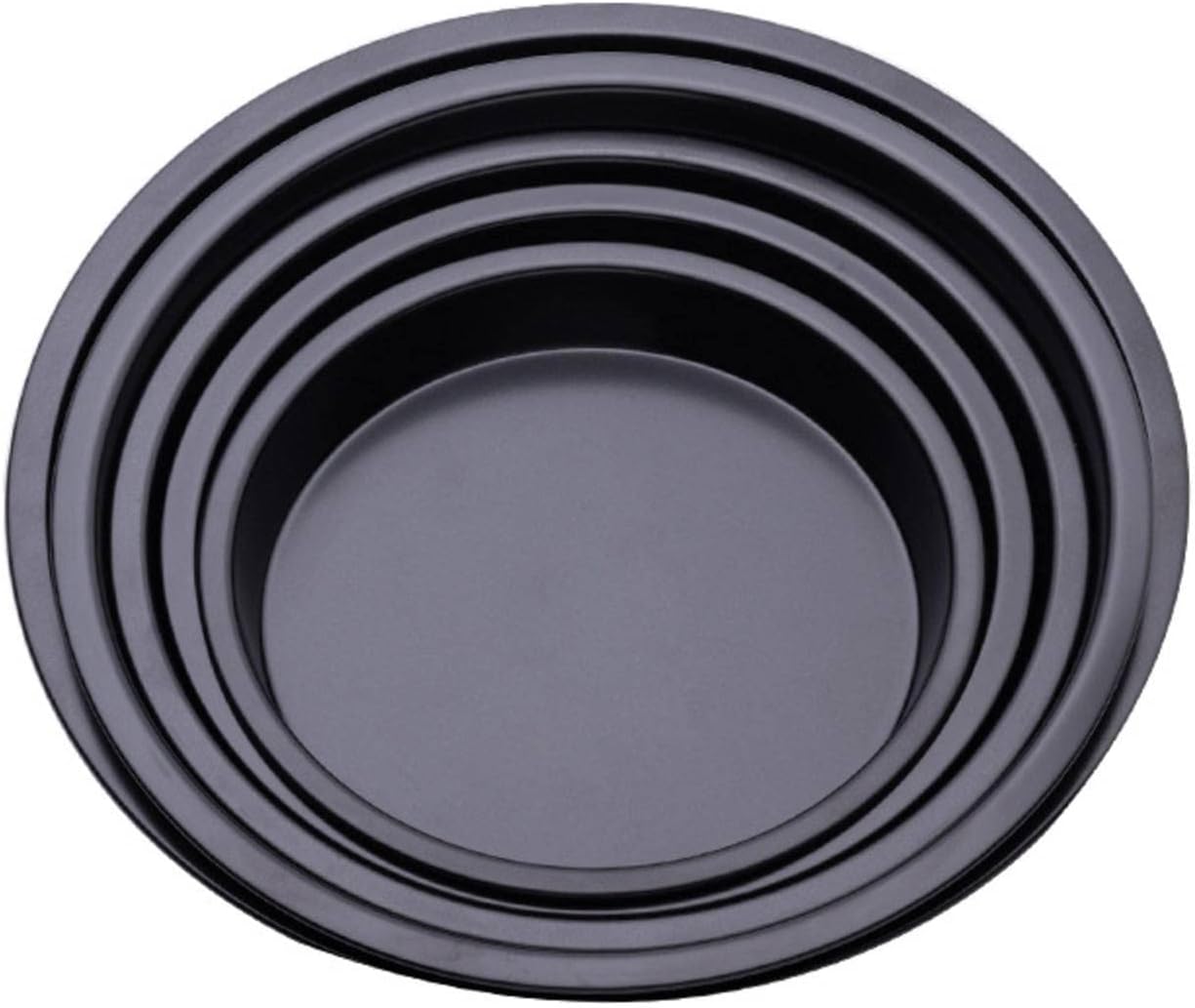 3-Pack Pizza Plate Set Baking Suit (8-Inch, 9-Inch, 10-Inch) Carbon Steel Non-Stick Kitchenware Baking Dish Round Pizza Plate Pizza Tray