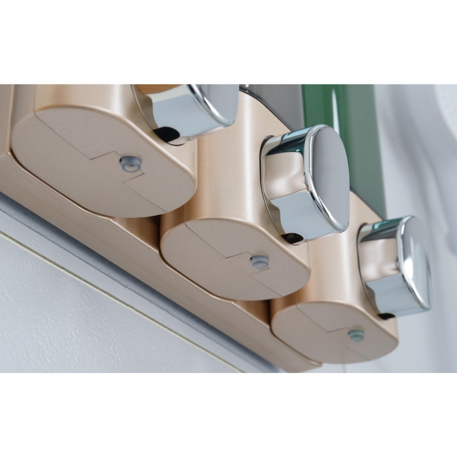 Dispenser di sapone da banco, dispenser di sapone da parete, bottiglia da cucina, grande capacità, compatibile con bagni, hotel, case (oro, doppio)