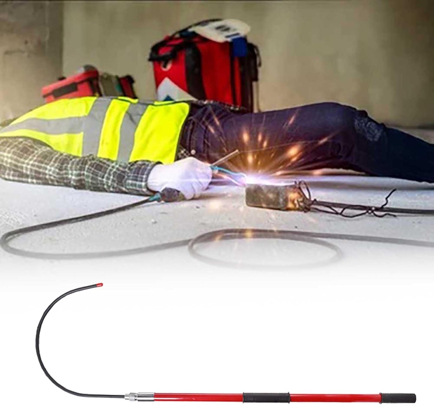 Electrical Safety Rescue Hook - Emergency Life-Saving Tool, Insulated Splicing Hook for Electrical Work, Red 2m/6.6ft, Essential Safety & Defense Equipment