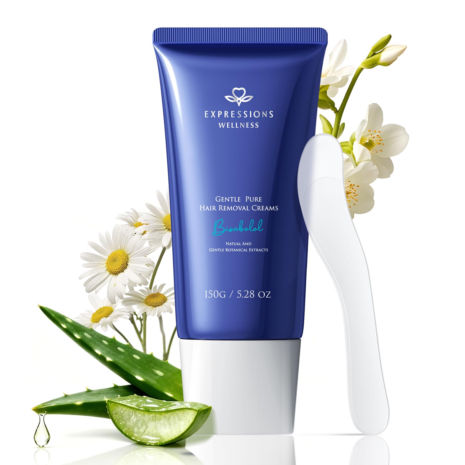 Hair Removal Cream for Women and Men Sensitive Body Depilatory Cream for Bikini Line Underarms Legs with Scraper
