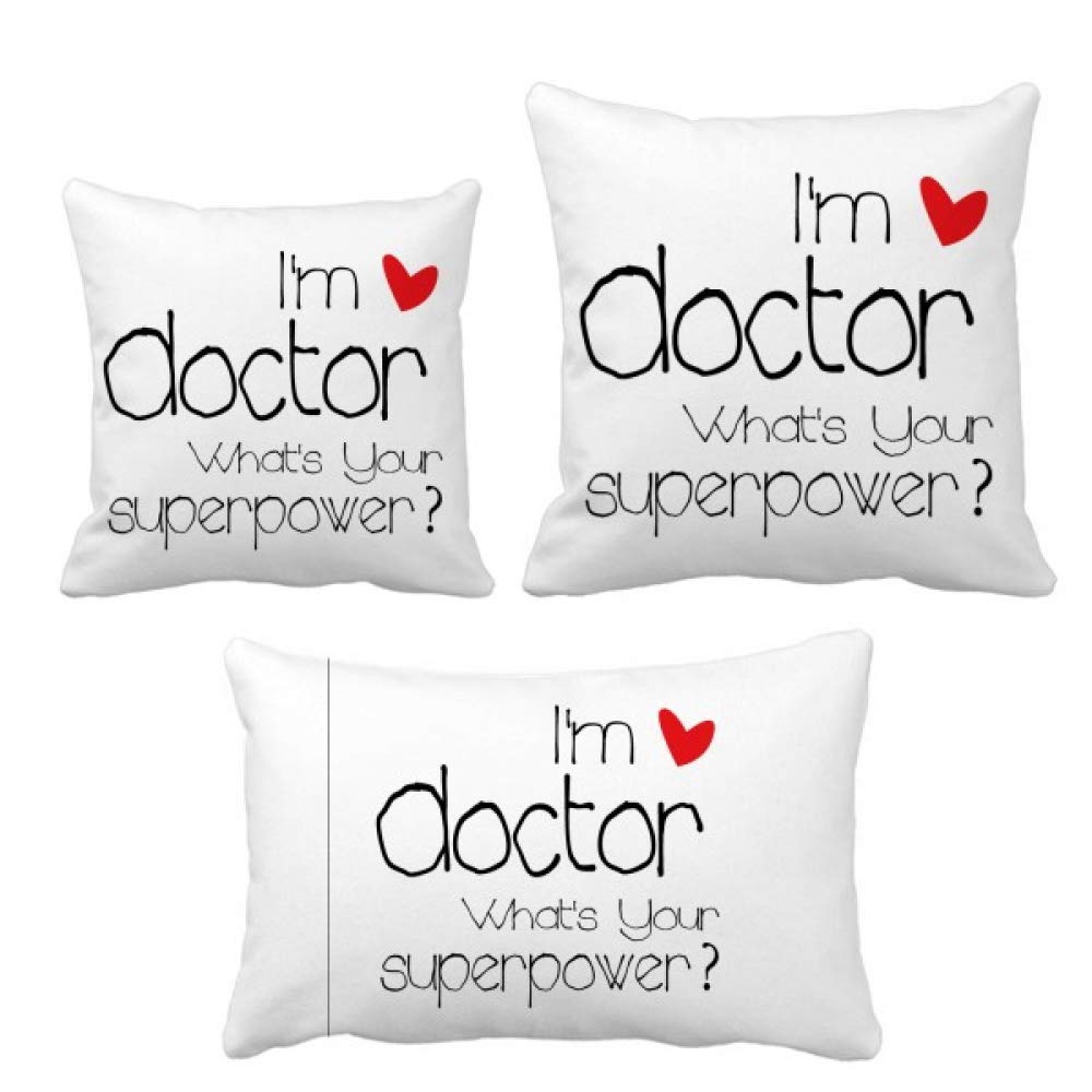 Coussin I'm a Doctor avec garnissage, le cadeau idéal pour jeune médecin