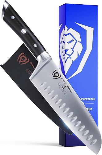 DALSTRONG cuchillo Santoku - Serie Gladiator - Acero HC alemán - 7pulgadas 180mm