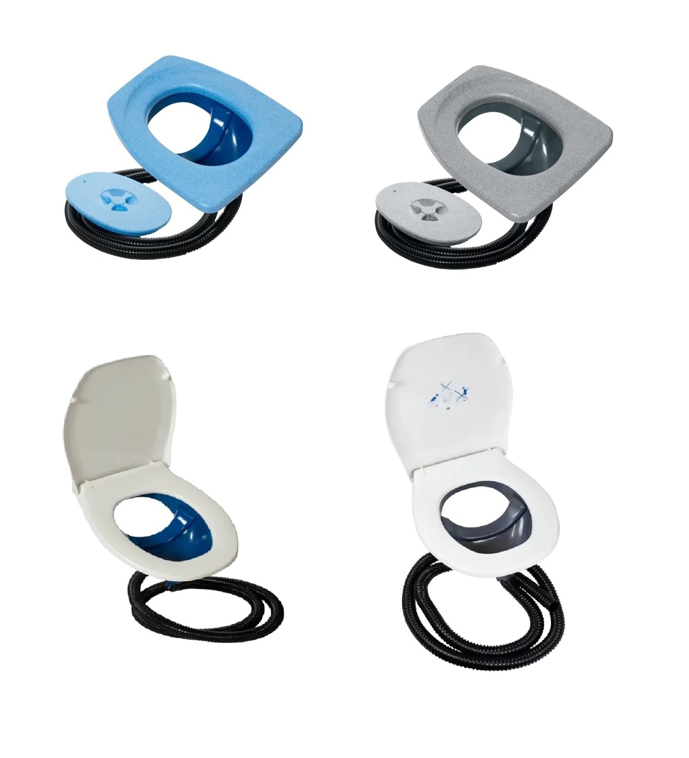 Trenntoilette/Trockentoilette, versch. Modelle, mit Urin-Ablauf, Trockenklo, Campingtoilette, Notfall-Toilette, Boot, Camper, Wohnmobil