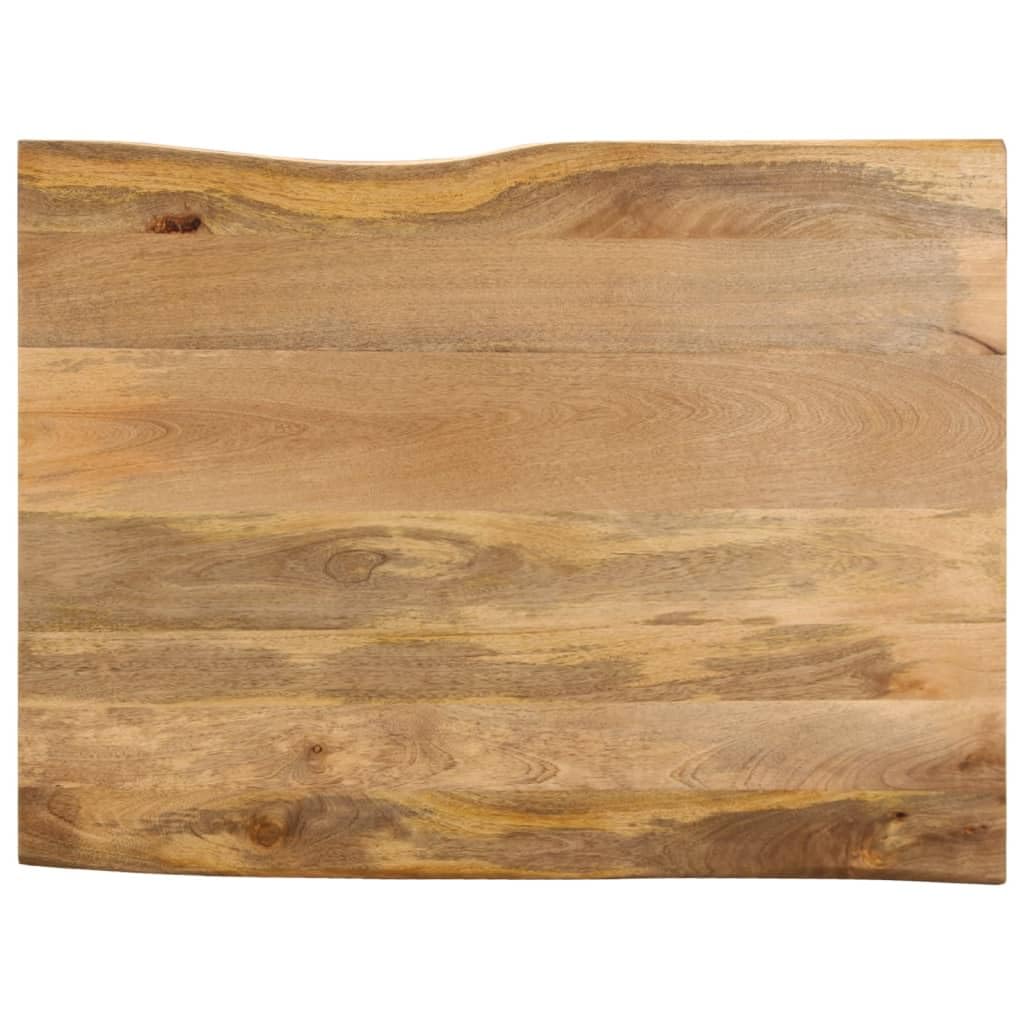 Homgoday Dessus de Table 90x80x2,5 cm Bord Vivant Bois Massif manguier, Plateau de Table pour Table à Manger, Bureau Réglable en Hauteur, Table de Bar, Table Basse A