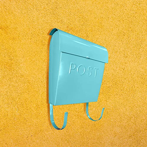 Nach MB-44798 Euro Wall Mount Mailbox With Detachable Newspaper Holder, Metal Mailboxes For Outside Wall Mount, Coated Wall Mount Mailboxes For Outside, 12X11.2X4.5 Inch, Light Turquoise Mailbox thumb #7