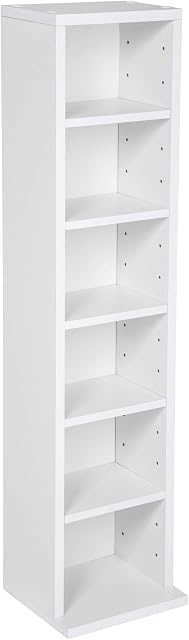 TecTake CD DVD storage tower rack for 102 CDs (White | no. 401700)