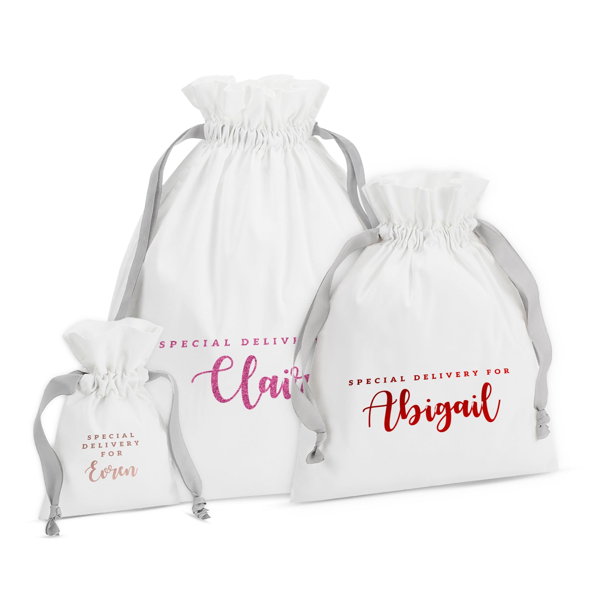 Print Maniacs Personalised Stocking For Gifts for Him and Her, Personalised Santa Stockings, Customised Cotton Santa Sacks Adults, Custom Stocking Santa Sacks, Personalised Gifts for Women and Men
