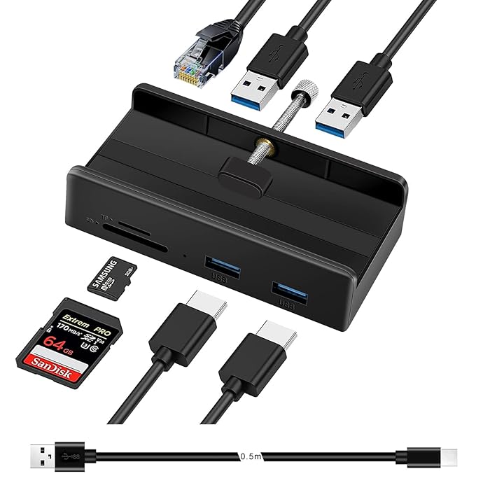 Buy USB 3.0 Hub 7 in 1 USB Hub Multiport Adapter Desk Mount