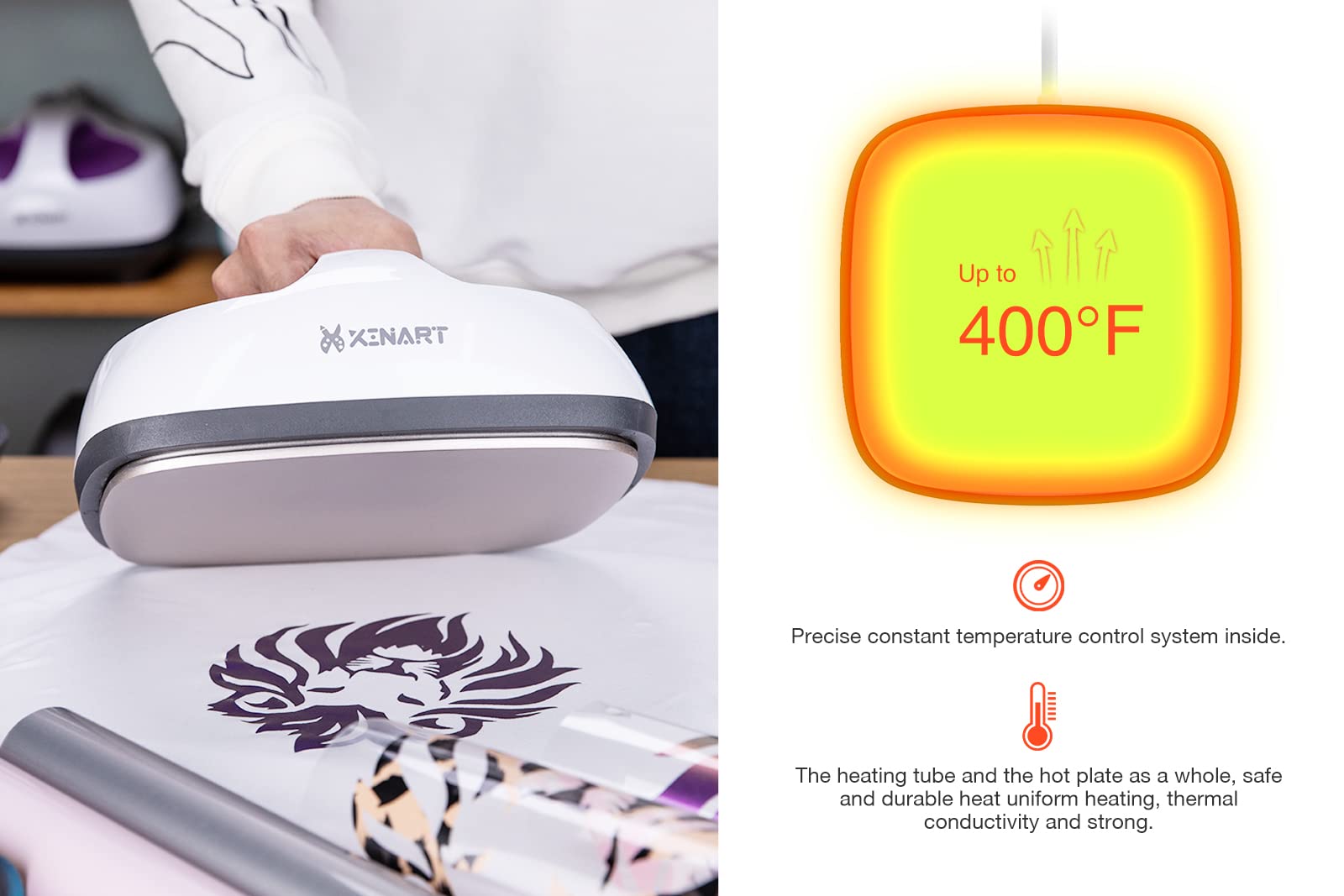 9x9 Inch Heat Press Machine - Digital Temperature Control For T-Shirts, Hats & Bags