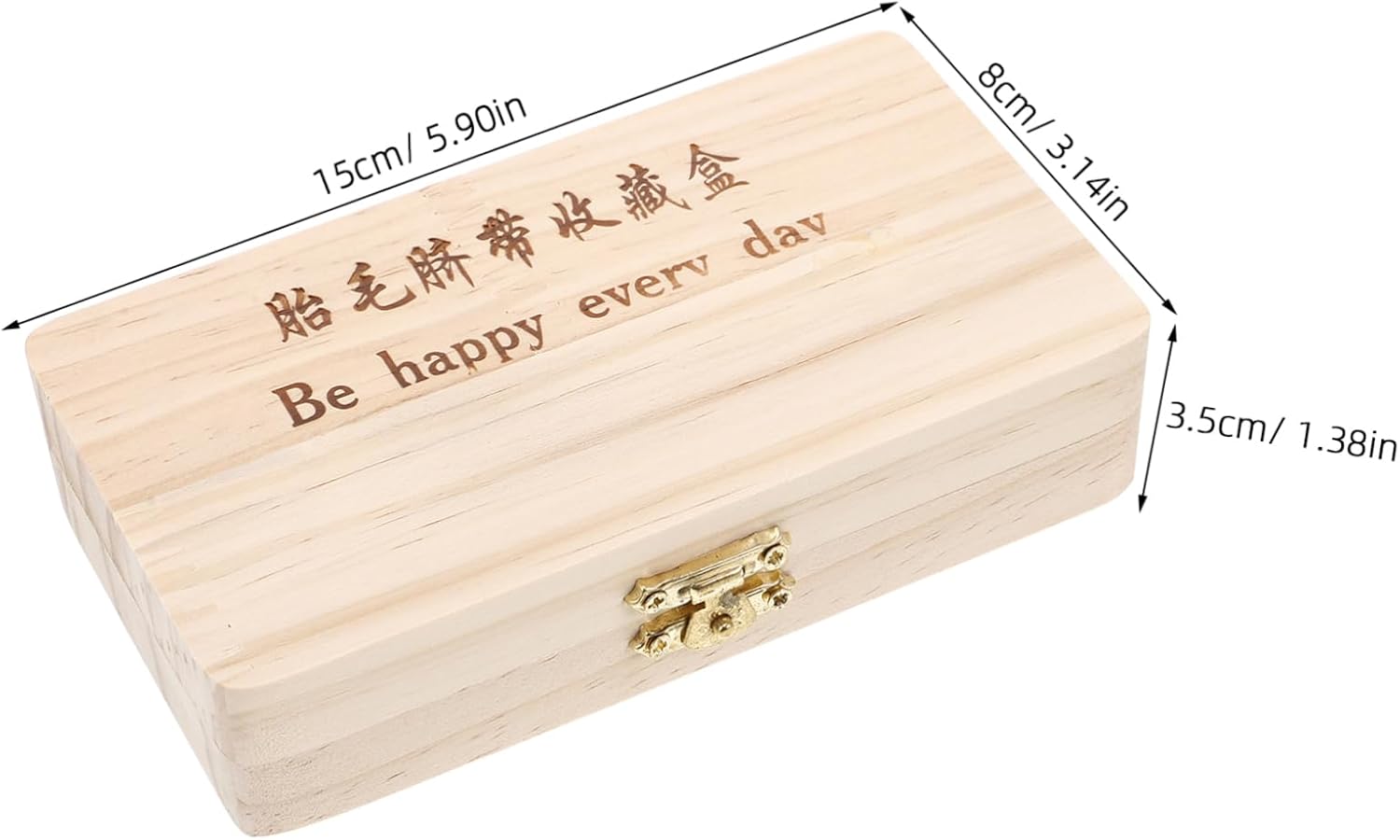 Toddmomy Fetal Hair and Umbilical Cord Keepsake Box for Newborns Memory Organizer for Boys and Girls Wooden First Haircut Holder Lid Baby Keepsake Storage