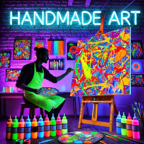 Neon UV Glow Blacklight Designed Handmade Art Shirt Printed Short Sleeve Sport Workout Exercise Boy Guy Unisex Men T-Shirt4