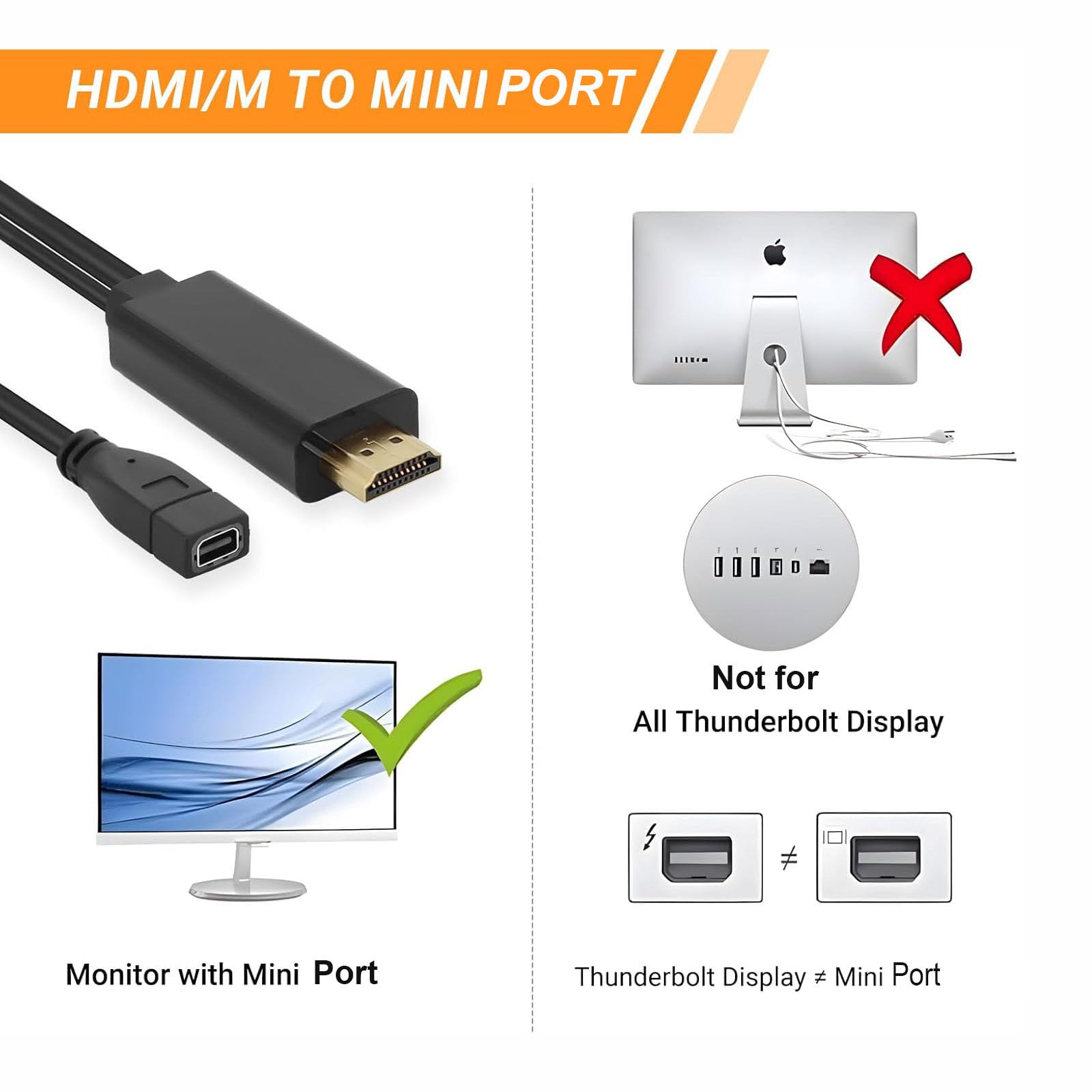 HDMI naar mini DIsplayPort 1.2 adapter - Beugels en Meer